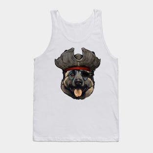 Funny Pirate Norwegian Elkhound Dog Tank Top